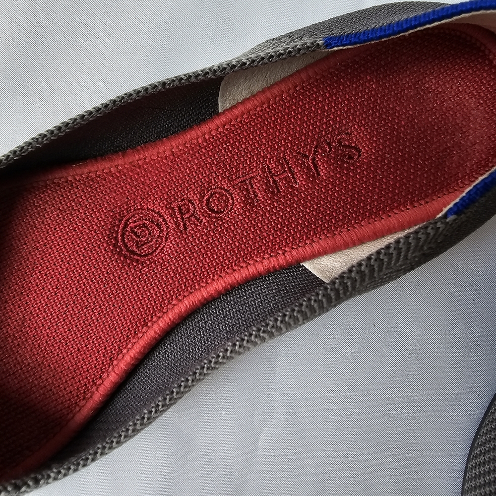 Rothy's Round Toe Ballet Flat Shoe in Charcoal Washable 9,5 - Picture 4 of 8